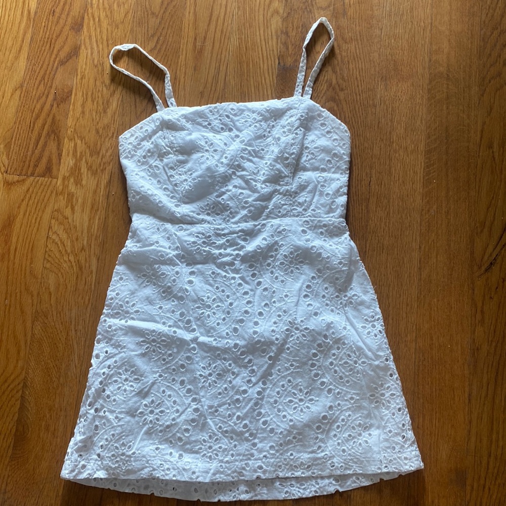 White eyelet dress